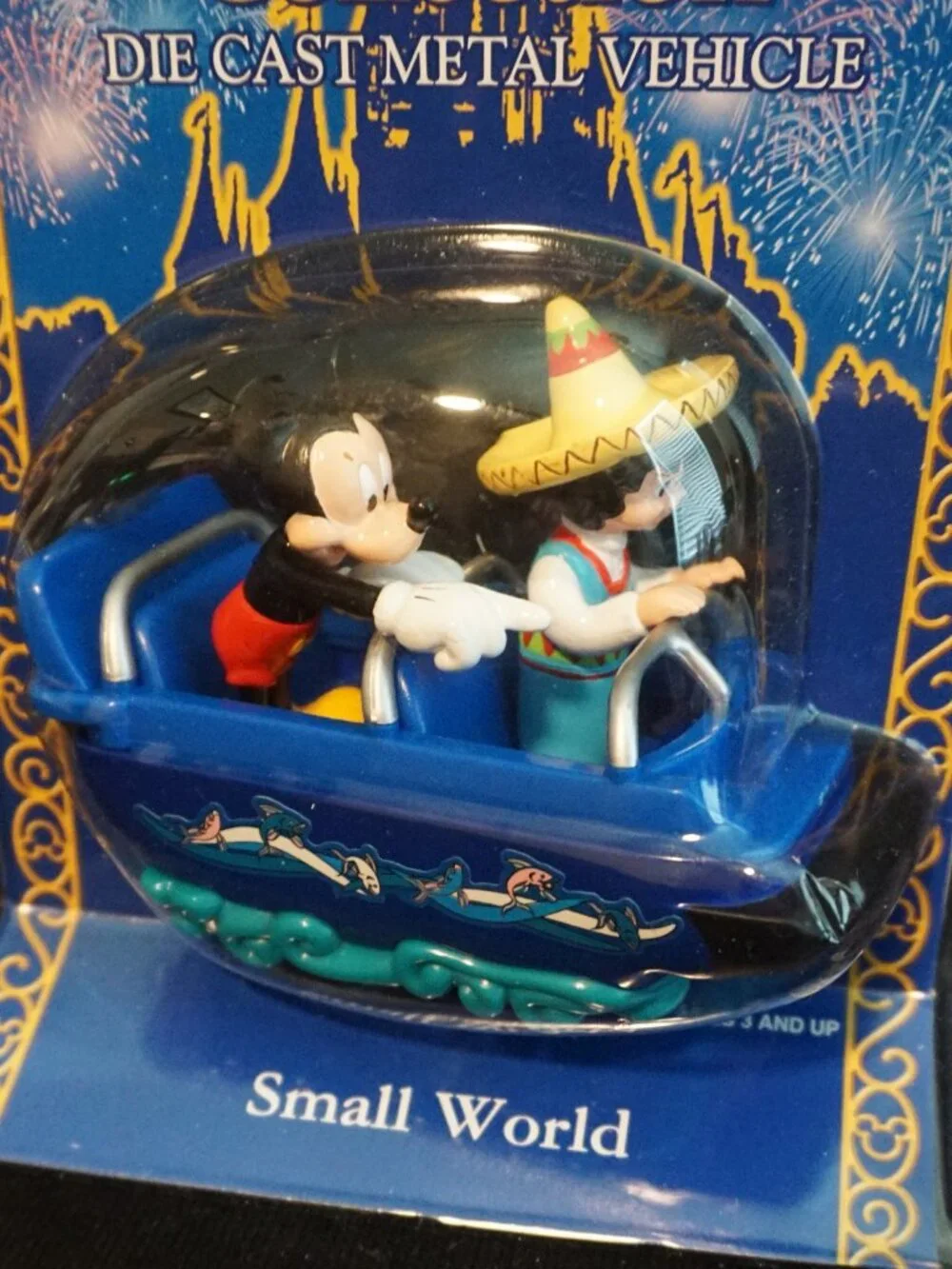 Disney Theme Park Die Cast Medal Vehicle Small World Mickey Mouse